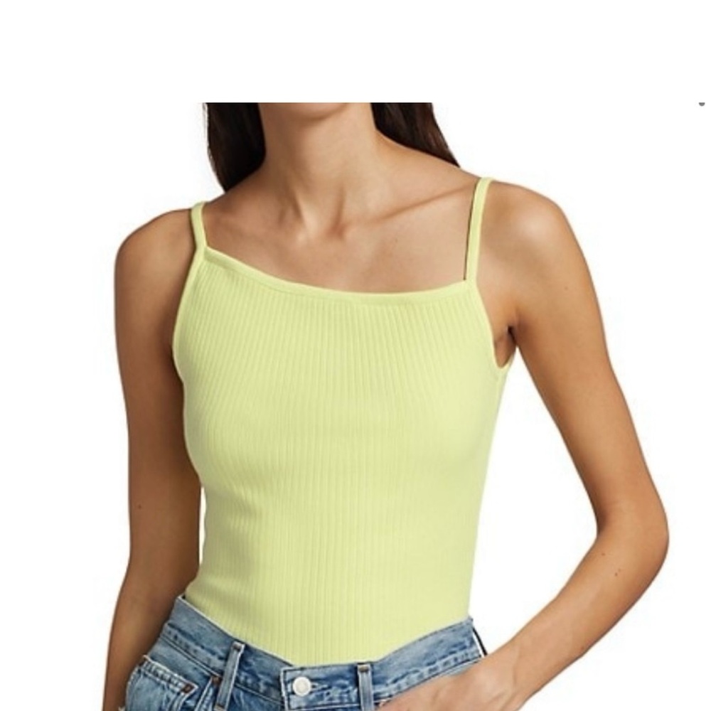 Priya Agolde Ribbed Tank Top Lime Green